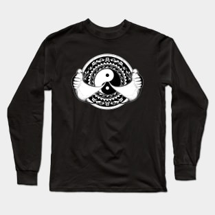 Yin and Yang Manta Rays Long Sleeve T-Shirt